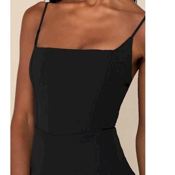 Simply Remarkable Black Sleeveless Bustier Mermaid Maxi Dress Size Medium NWOT - Picture 3 of 5